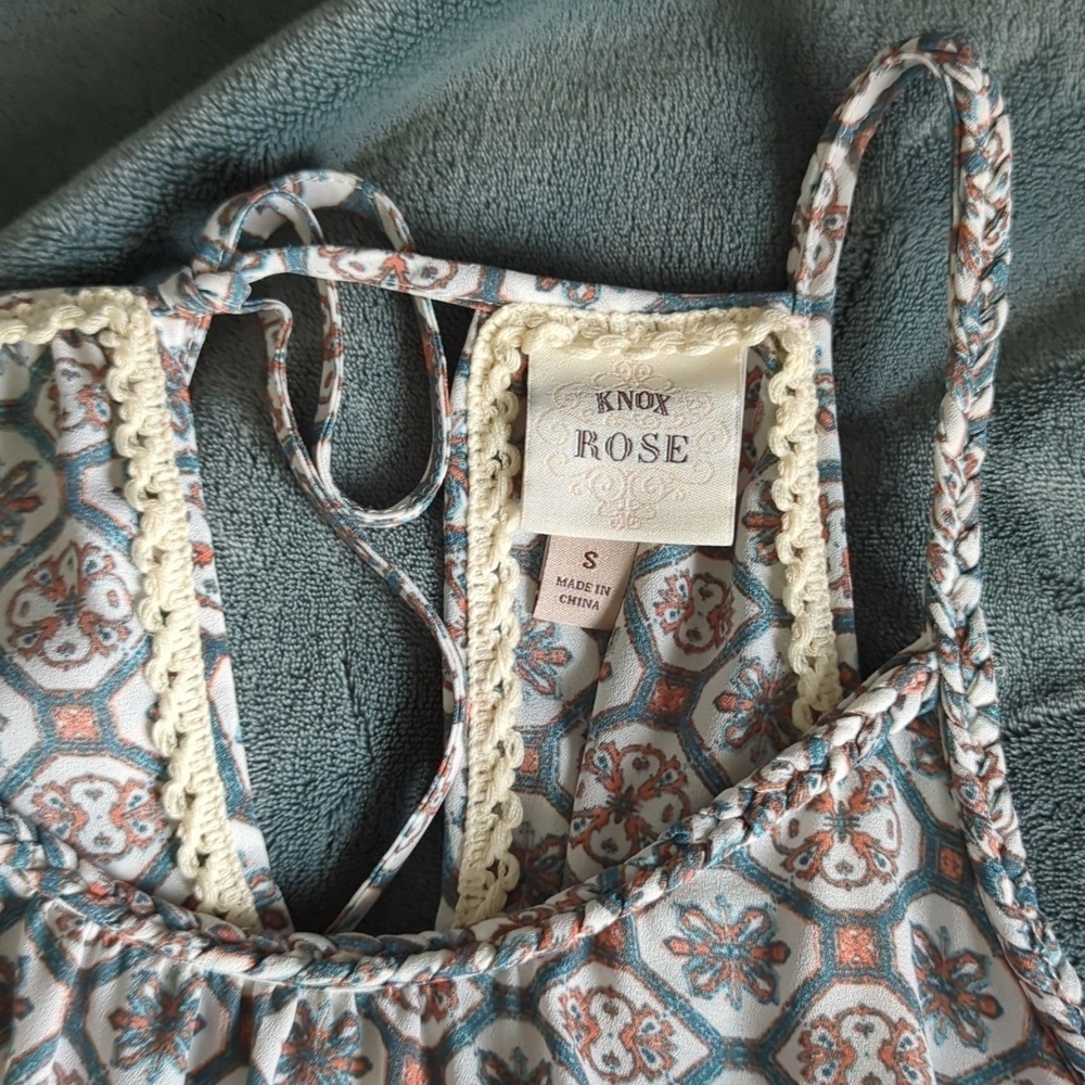 NWT Knox Rose Sleeveless Halter Top Maxi Dress Pastel Bohemian Floral Size S - Picture 4 of 7